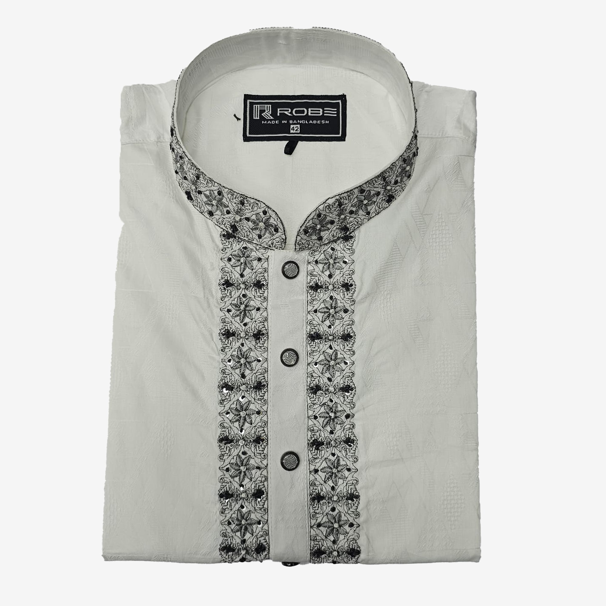 Buy  Indian Cotton Gorgeous Karchupi Panjabi at Best Price In Bangladesh