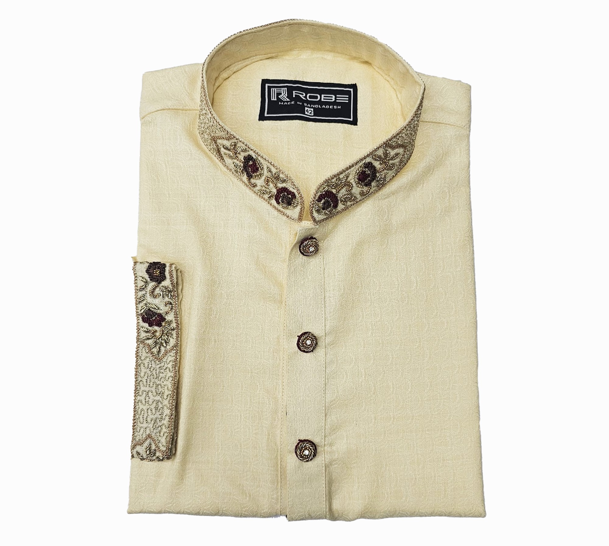 Buy  Indian Cotton Gorgeous Karchupi Panjabi at Best Price In Bangladesh