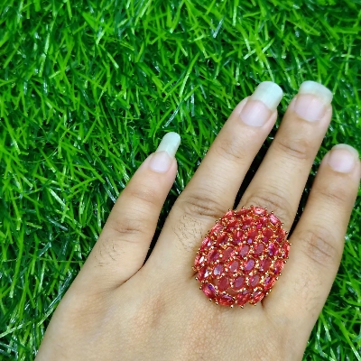 Buy Royal Ruby Cluster Statement Ring at Best Prices in Bangladesh