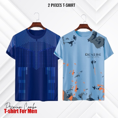Buy 2 Pcs Combo Half Sleeve Mesh T-Shirt For Men at Best Price In Bangladesh