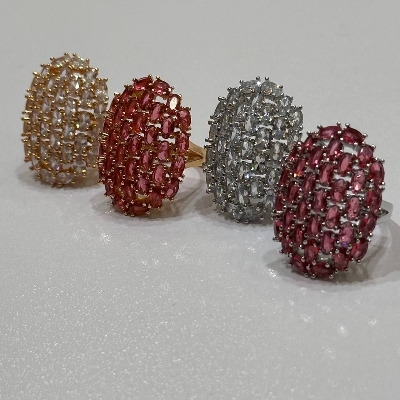 Buy Luxury Crystal Cluster Cocktail Ring at Best Prices in Bangladesh