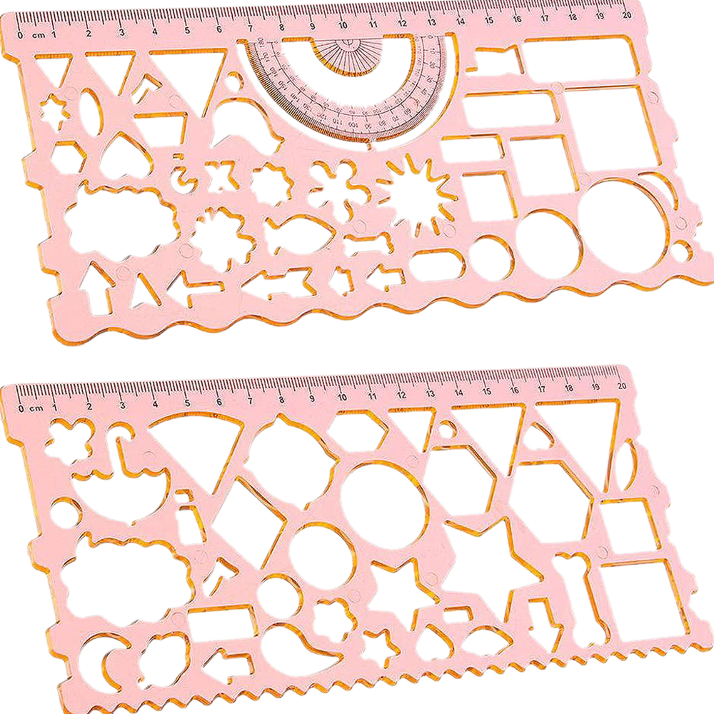 Buy 2 pieces Different Shapes Template Ruler / Spirograph Ruler / Geometric Drawing Toys / Stencil Tools / Drafting Design at Best Prices in Bangladesh