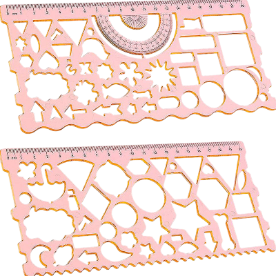 Buy 2 pieces Different Shapes Template Ruler / Spirograph Ruler / Geometric Drawing Toys / Stencil Tools / Drafting Design at Best Prices in Bangladesh