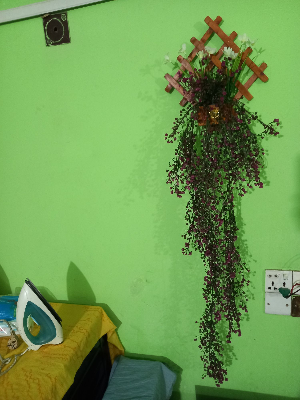 Buy  Artifical Flower Exclusive Lota or Creeper With Unique Wood Hanger Free For Unique wall Decoration    at Best Prices in Bangladesh