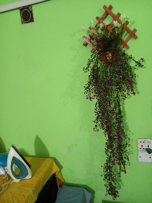Buy  Artifical Flower Exclusive Lota or Creeper With Unique Wood Hanger Free For Unique wall Decoration    at Best Prices in Bangladesh