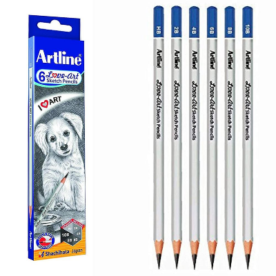 Buy artline-hb-2b-4b-6b-8b-10b-sketch-pencil-6pcs-set at Best Prices in Bangladesh