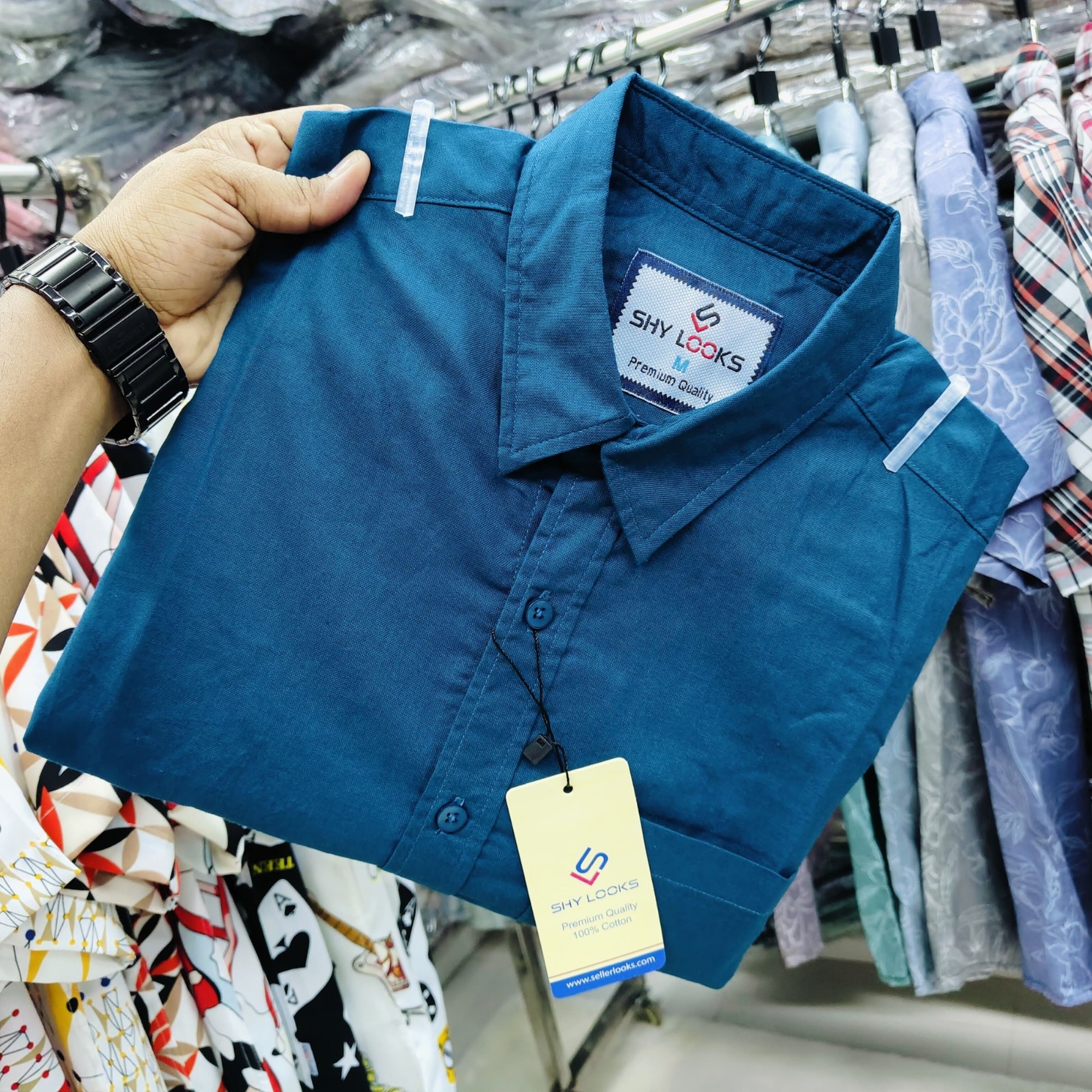 Buy Premium Full Sleeve Solid Shirt for Summer - Petrol Color  Online at Best Price in Bangladesh