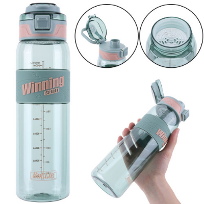 Picture of 1000ml Large Capacity Portable Winning Spirit Motivational Water Bottle