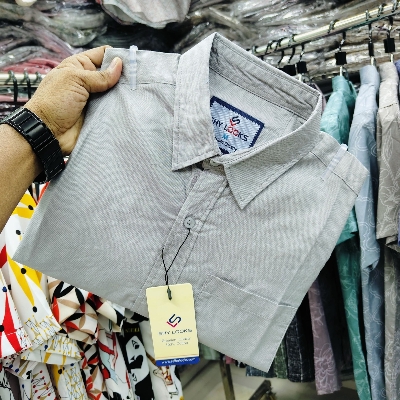 Buy Premium Full Sleeve Solid Shirt for Summer - Ash Color Online at Best Price in Bangladesh