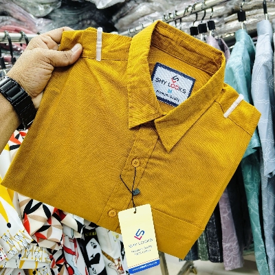 Buy Premium Full Sleeve Solid Shirt for Summer - Yellow Online at Best Price in Bangladesh