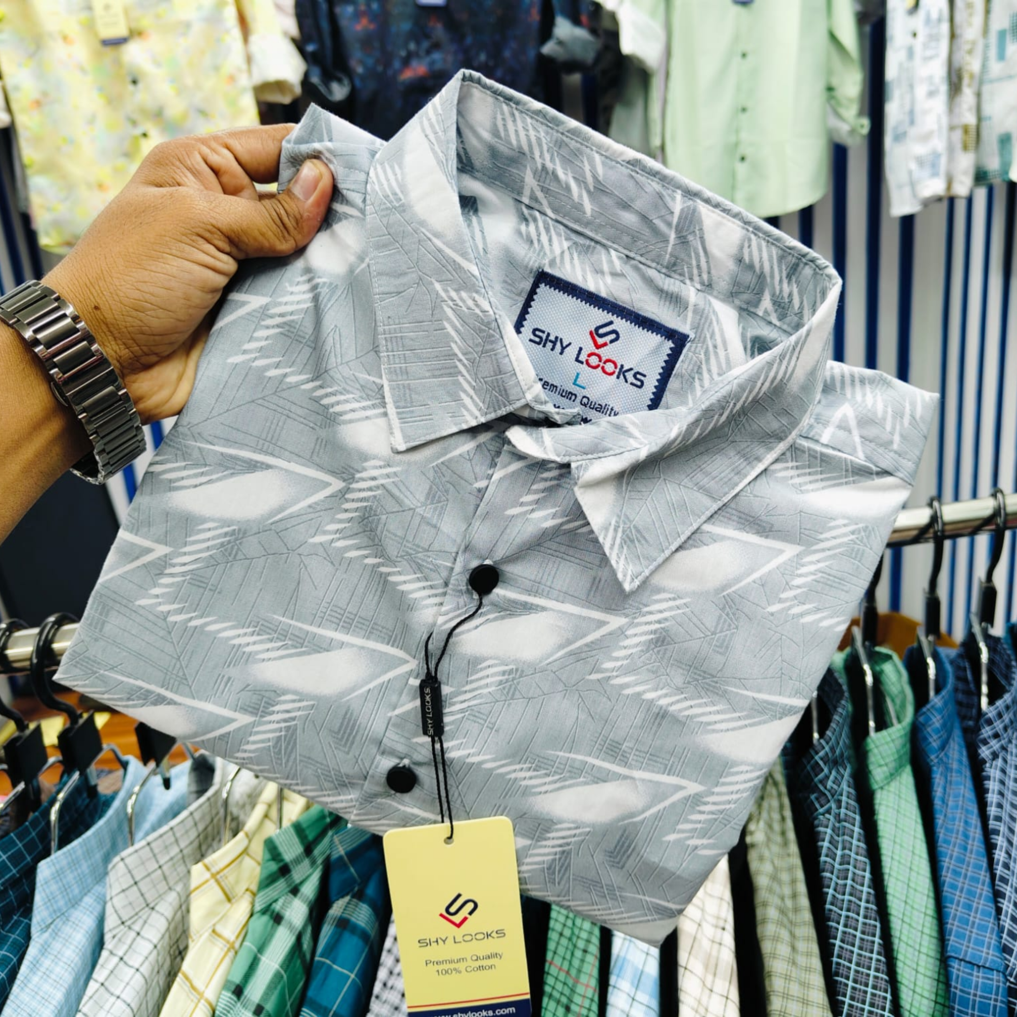 Buy Pure Cotton Full Sleeve Print Shirt for Men's  Online at Best Price in Bangladesh