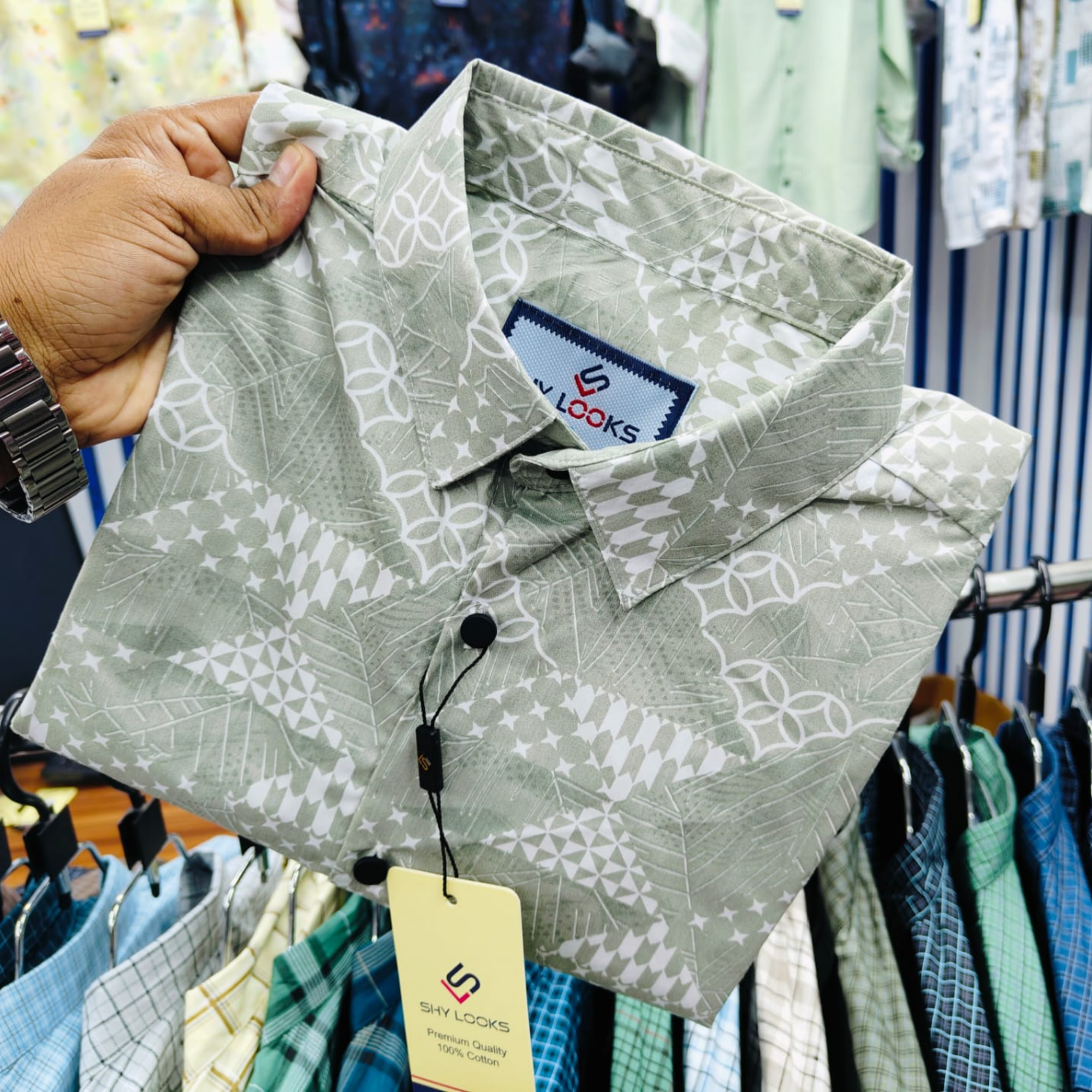 Buy Pure Cotton Full Sleeve Print Shirt for Men's  Online at Best Price in Bangladesh