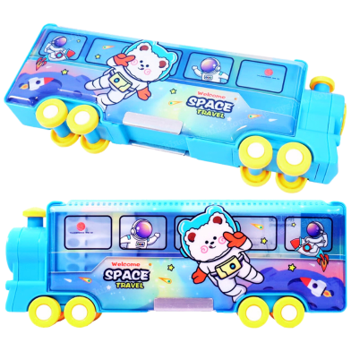 Buy Toyshine Space Travel Train Pencil Box With Moving Tyres And Sharpner For Kids - Blue Online in Bangladesh at Best Prices 