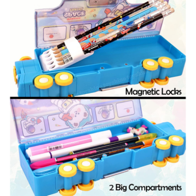 Buy Toyshine Space Travel Train Pencil Box With Moving Tyres And Sharpner For Kids - Blue Online in Bangladesh at Best Prices 