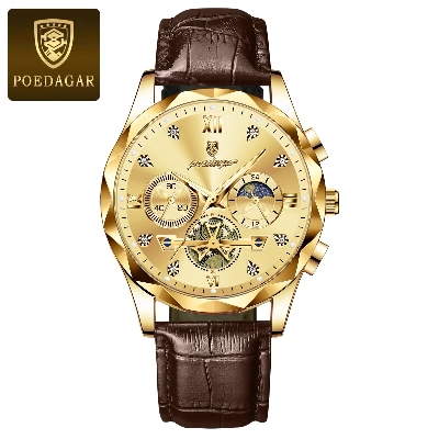 Picture of Poedagar Royal Emerald Prestige Timepiece with Diamond Hour Markers
