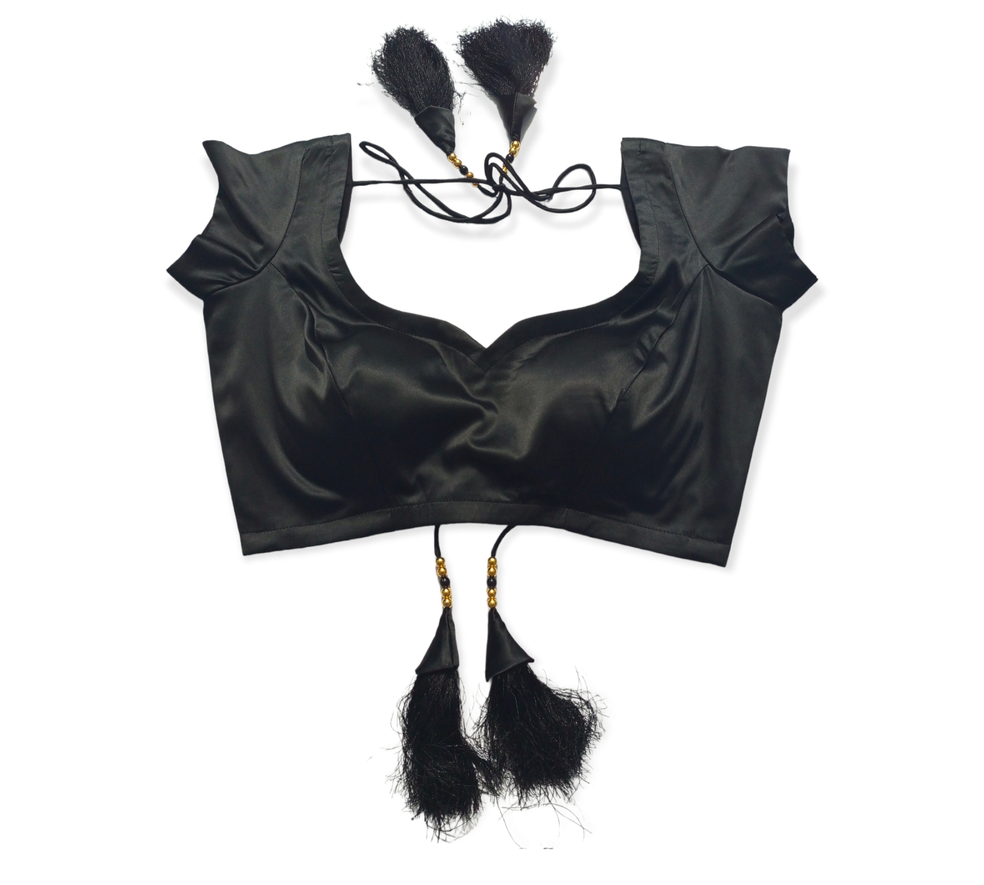 Picture of Black Color Princess Cut Blouse For Women