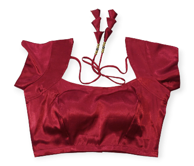 Picture of Maroon Color Semi Backless Blouse For Women