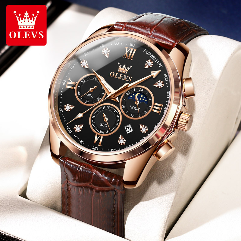 Picture of Top Luxury Leather Analog Quartz Fashionable Watch Master Copy Watch for Men
