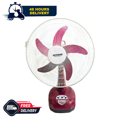 Buy Defender KN-2916 China Fittings Rechargeable Fan AC/DC with LED Multi-Function - 16" Maroon  Online at Best Price in Bangladesh 