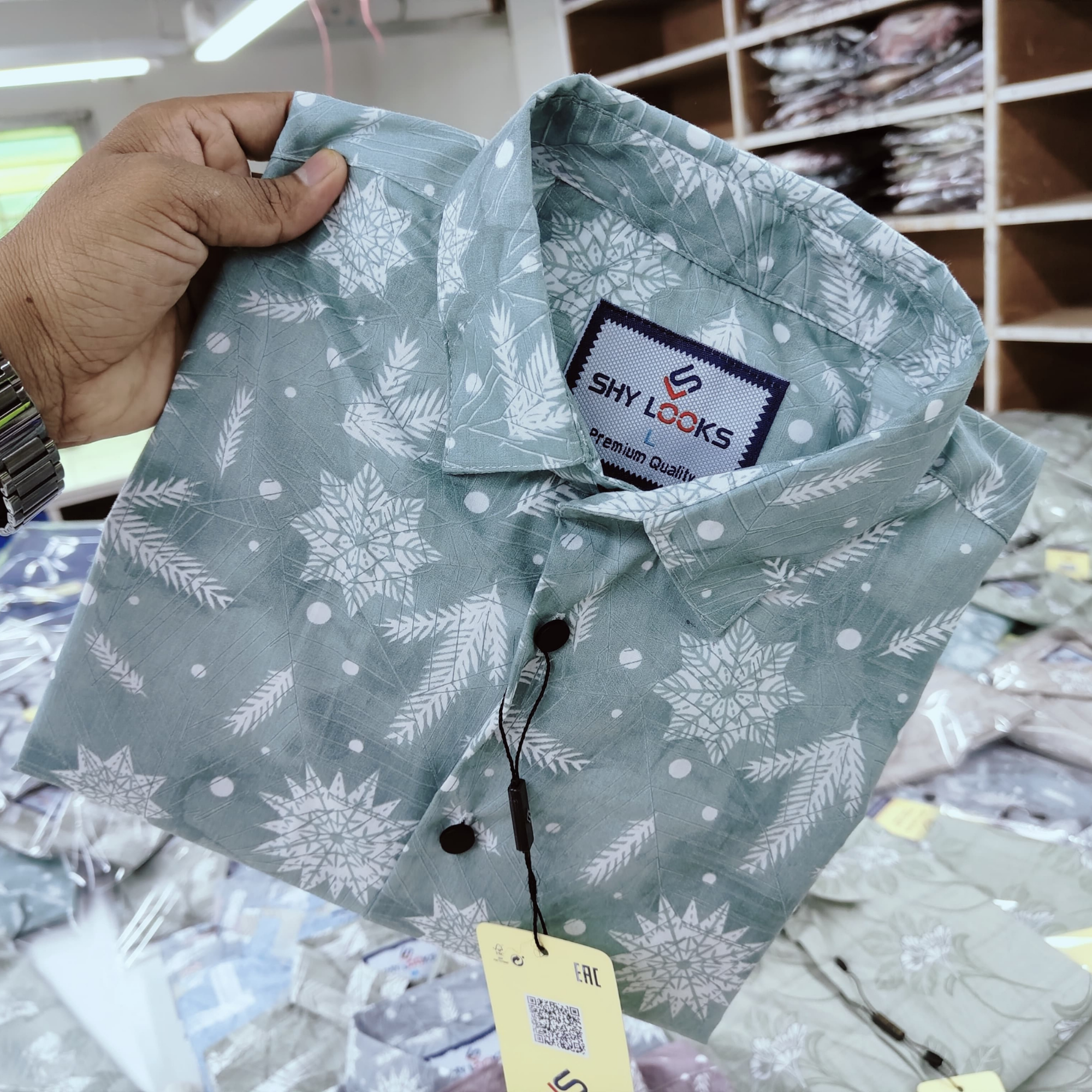 Buy Pure Cotton Full Sleeve Print Shirt for Men's  Online at Best Price in Bangladesh