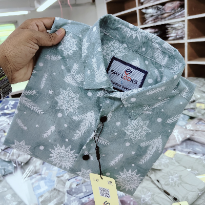 Buy Pure Cotton Full Sleeve Print Shirt for Men's  Online at Best Price in Bangladesh