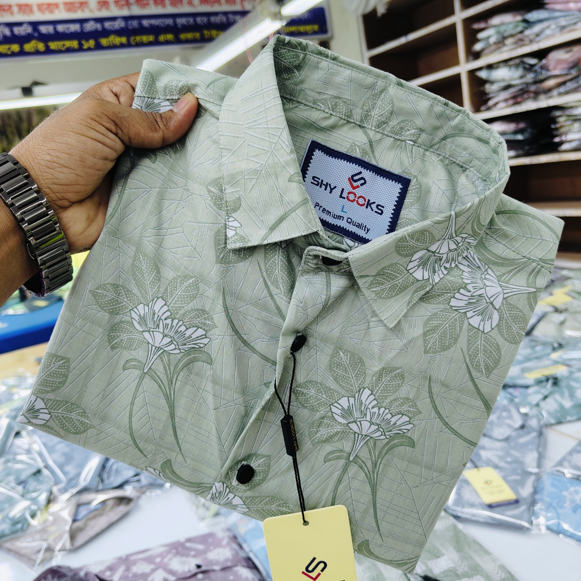 Buy Pure Cotton Full Sleeve Print Shirt for Men's Online at Best Price in Bangladesh