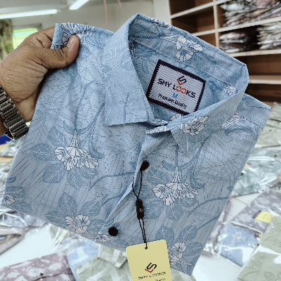 Buy Pure Cotton Full Sleeve Print Shirt for Men's Online at Best Price in Bangladesh