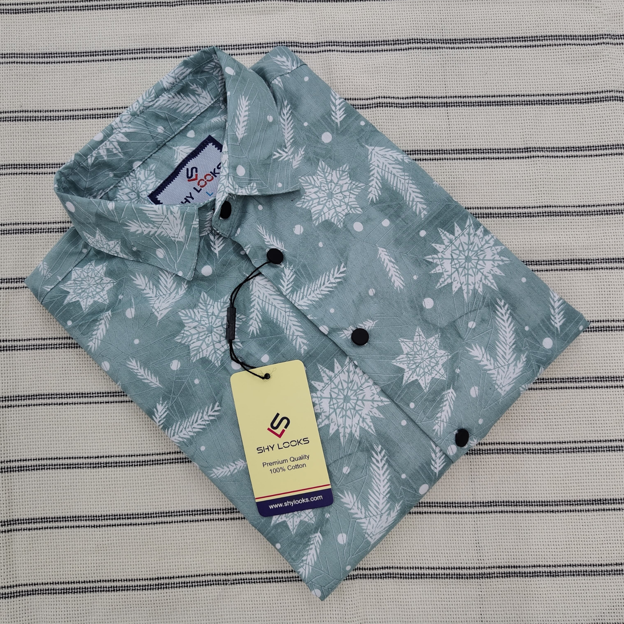 Buy Pure Cotton Full Sleeve Print Shirt for Men's Online at Best Price in Bangladesh