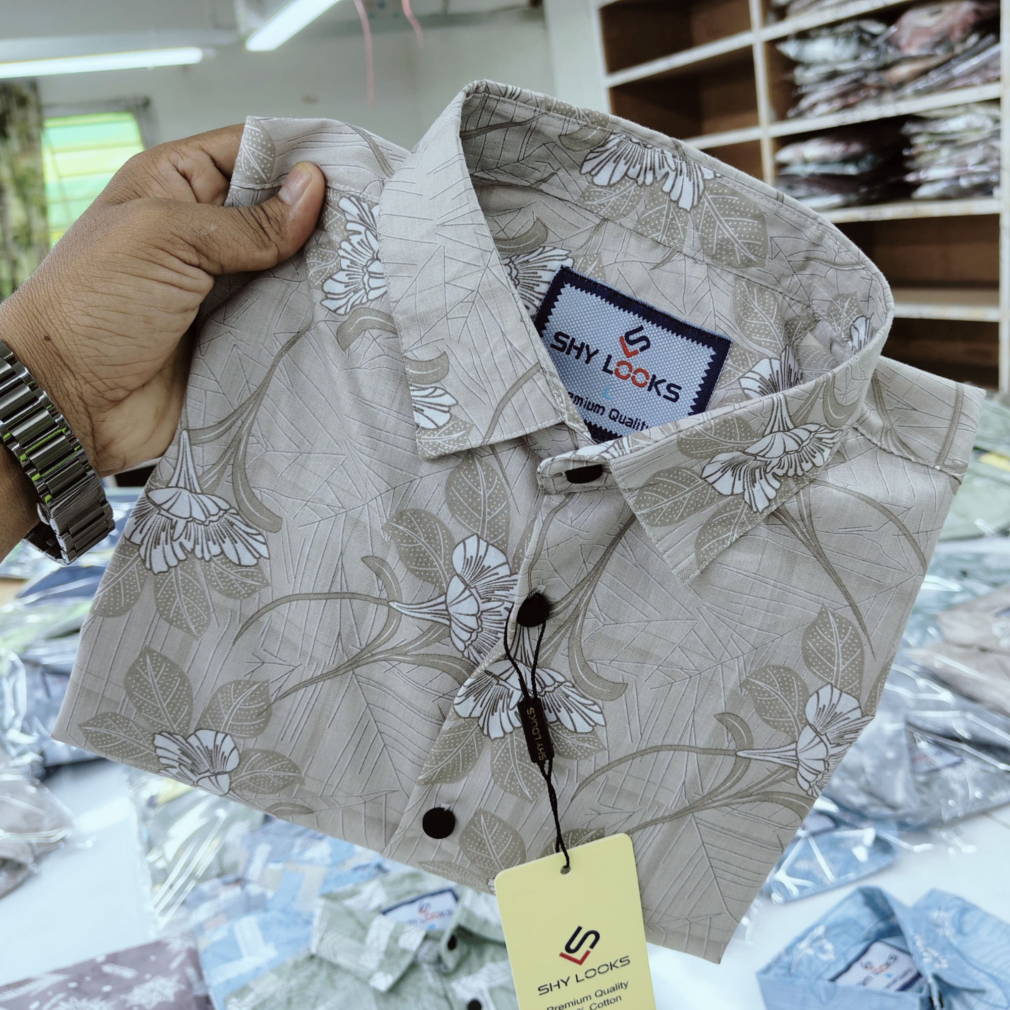 Buy Pure Cotton Full Sleeve Print Shirt for Men's Online at Best Price in Bangladesh