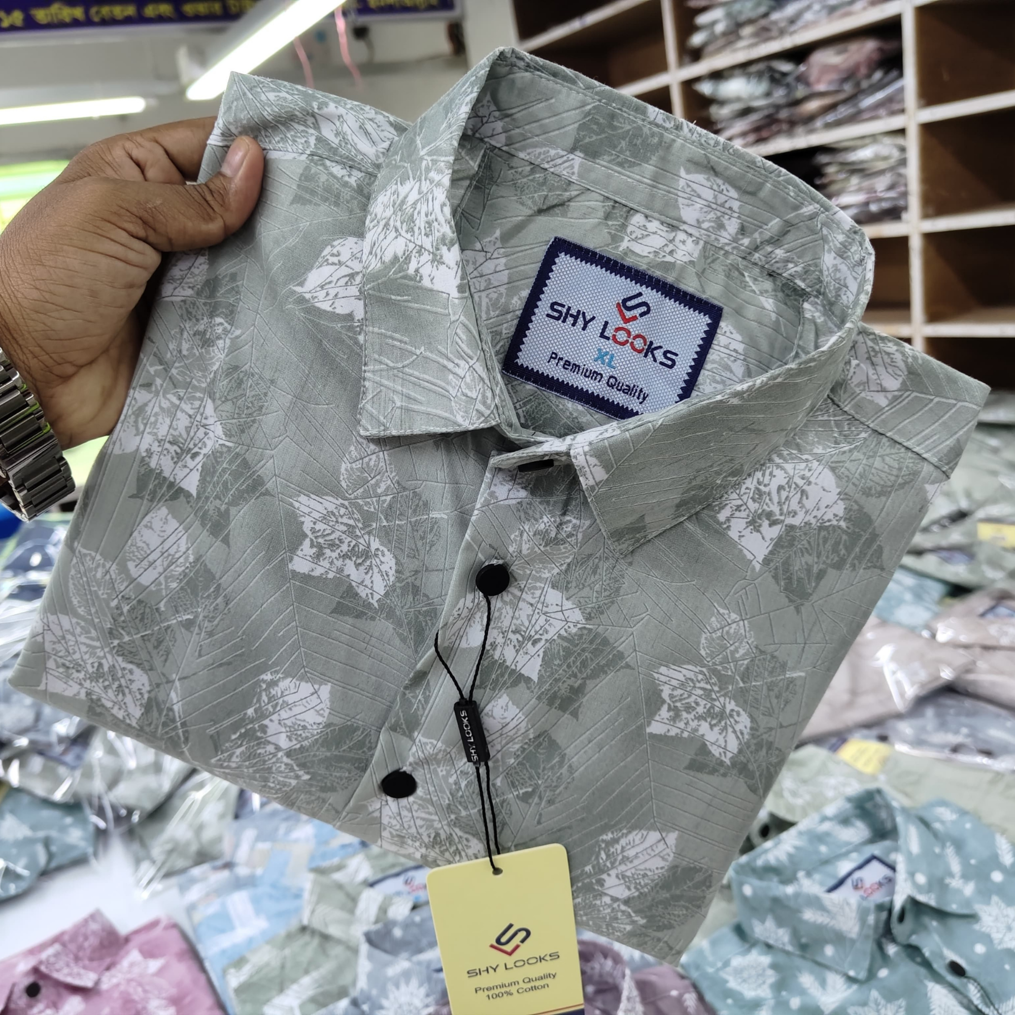 Buy Pure Cotton Full Sleeve Print Shirt for Men's Online at Best Price in Bangladesh