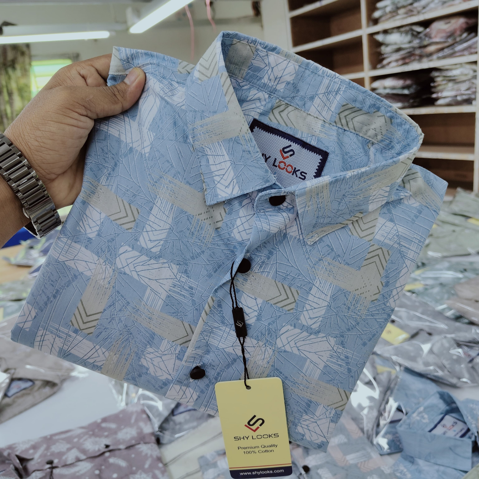 Buy Pure Cotton Full Sleeve Print Shirt for Men's Online at Best Price in Bangladesh