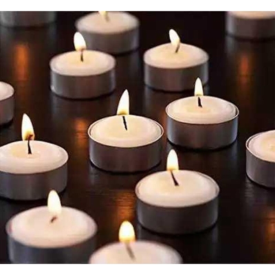 Picture of Round tea light candle 10 pieces - white