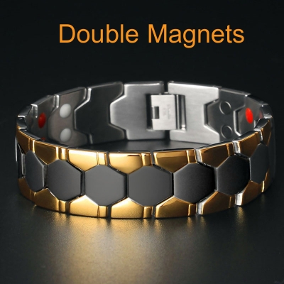 Picture of Magnetic Titanium Bracelet, Fashionable Jewelry Bio Energy Bangle Men'S Healthcare Bracelet - Add A Touch Of Health And Style