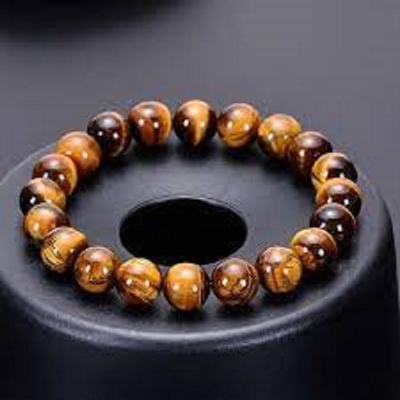 Picture of Crystal Vibe Beads Tiger Eye Bracelet for Women Men - Tiger Eye Crystal Bracelet for Spiritual Healing Positive Energy