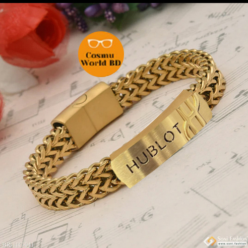 Picture of Men’s Stainless Double Row Square Chain Magnet Buckle Bracelet