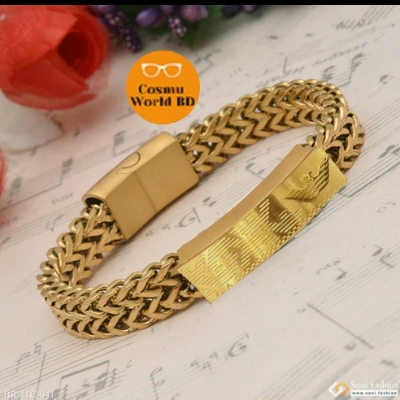 Picture of Men’s Stainless Double Row Square Chain Magnet Buckle Bracelet