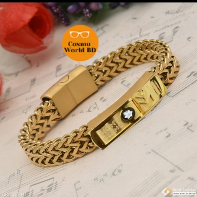 Picture of Men’s Stainless Double Row Square Chain Magnet Buckle Bracelet