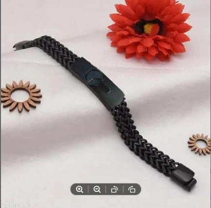 Picture of Men’s Stainless Double Row  Chain Magnet Buckle Bracelet