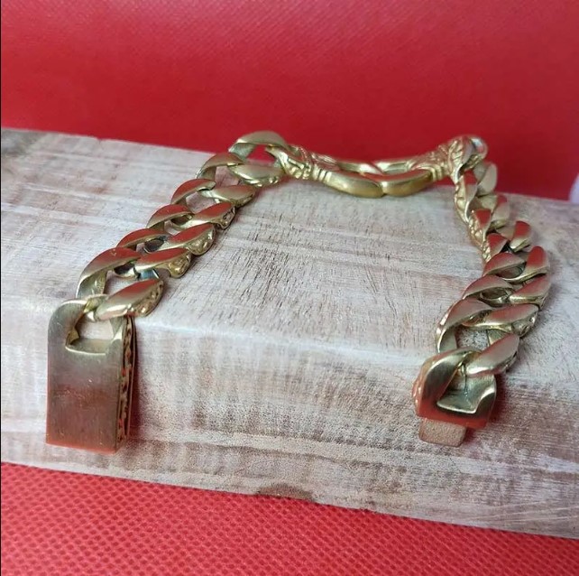 Picture of Premium Quality 316L Stainless Steel Bracelet Matt Golden