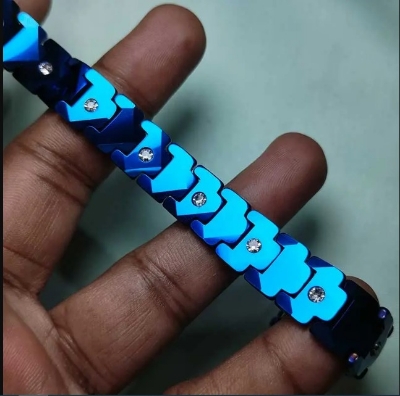 Picture of Luxury Blue Ceramic Bracelet With Stone