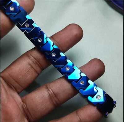 Picture of Luxury Blue Ceramic Bracelet With Stone