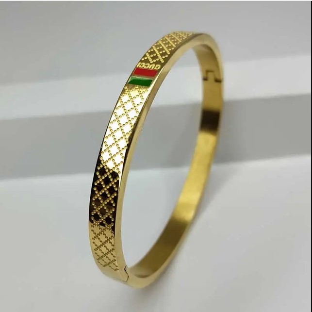 Picture of Stainless Steel Cuff Bracelet-Golden