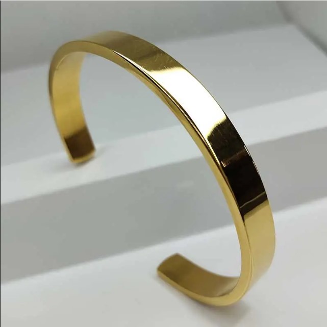Picture of Stainless Steel Heavy Cuff Bracelet-Golden