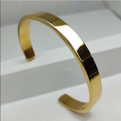 Picture of Stainless Steel Heavy Cuff Bracelet-Golden