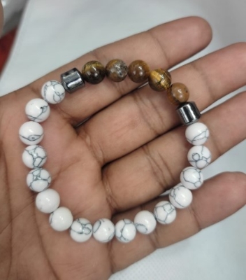 Picture of Chakra Healing Balance Bead Bracelet Natural Lava Stone