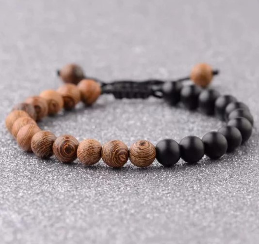 Picture of Chakra Healing Balance Bead Bracelet Natural Lava Stone
