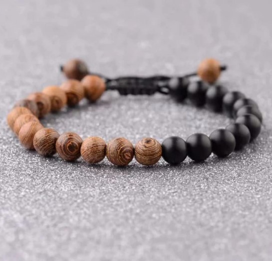 Picture of Chakra Healing Balance Bead Bracelet Natural Lava Stone