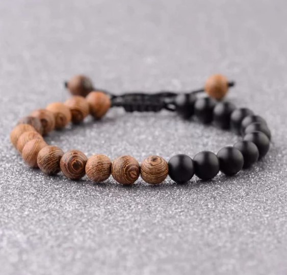 Picture of Chakra Healing Balance Bead Bracelet Natural Lava Stone