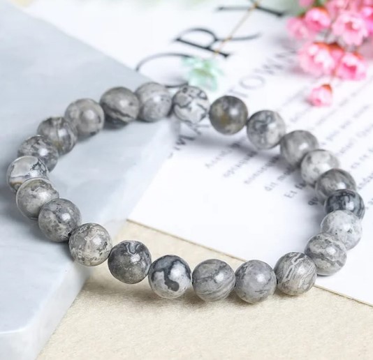 Picture of Chakra Healing Balance Bead Bracelet Natural Lava Stone