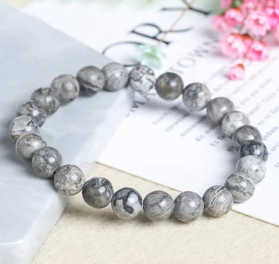 Picture of Chakra Healing Balance Bead Bracelet Natural Lava Stone